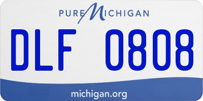 MI license plate DLF0808