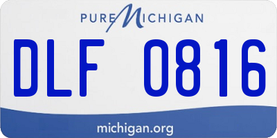 MI license plate DLF0816
