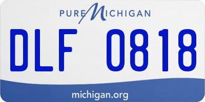 MI license plate DLF0818