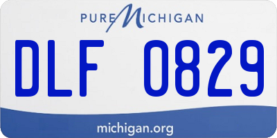MI license plate DLF0829