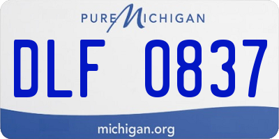 MI license plate DLF0837