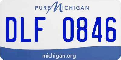 MI license plate DLF0846