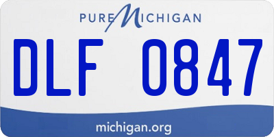 MI license plate DLF0847