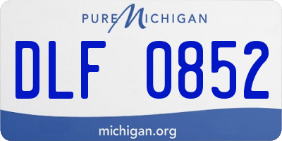 MI license plate DLF0852