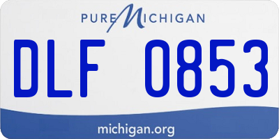 MI license plate DLF0853