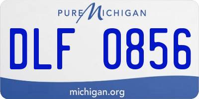 MI license plate DLF0856