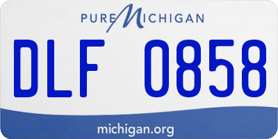 MI license plate DLF0858