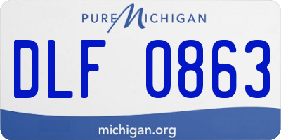 MI license plate DLF0863