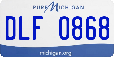 MI license plate DLF0868
