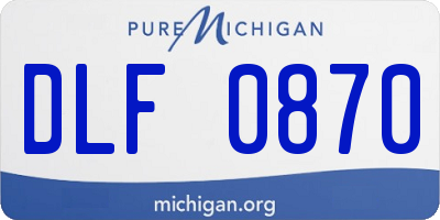 MI license plate DLF0870