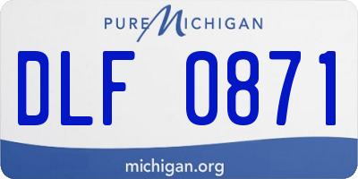 MI license plate DLF0871