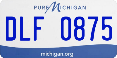 MI license plate DLF0875
