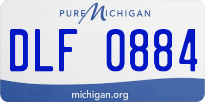 MI license plate DLF0884