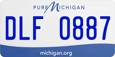 MI license plate DLF0887