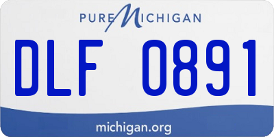 MI license plate DLF0891