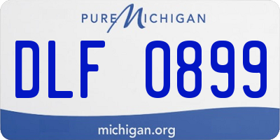 MI license plate DLF0899