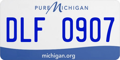 MI license plate DLF0907