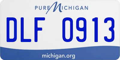 MI license plate DLF0913