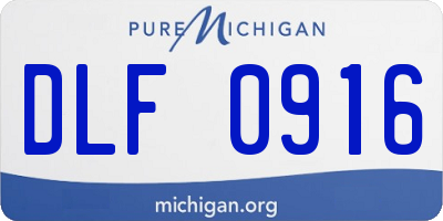 MI license plate DLF0916