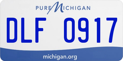 MI license plate DLF0917