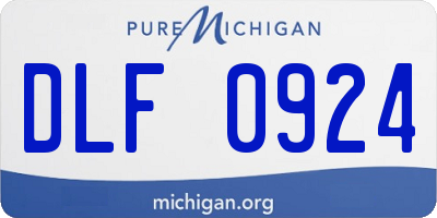 MI license plate DLF0924