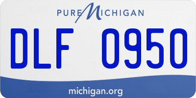MI license plate DLF0950