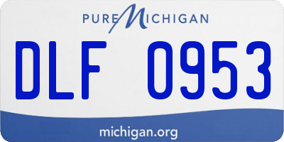 MI license plate DLF0953
