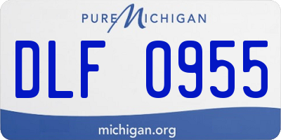 MI license plate DLF0955