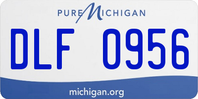 MI license plate DLF0956