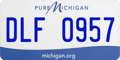 MI license plate DLF0957