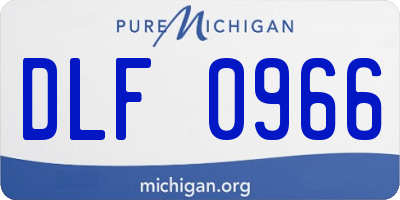 MI license plate DLF0966