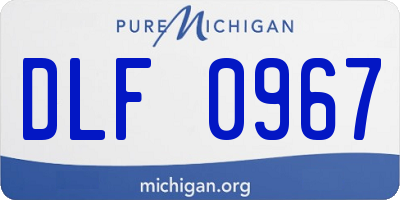 MI license plate DLF0967