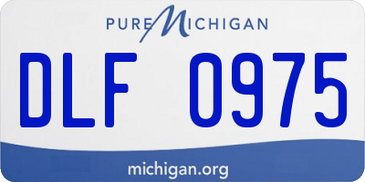 MI license plate DLF0975