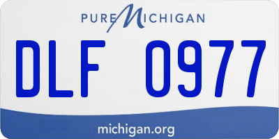 MI license plate DLF0977