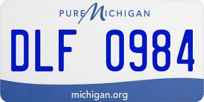 MI license plate DLF0984