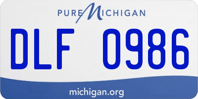 MI license plate DLF0986