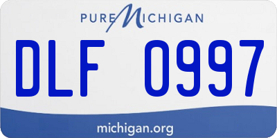 MI license plate DLF0997