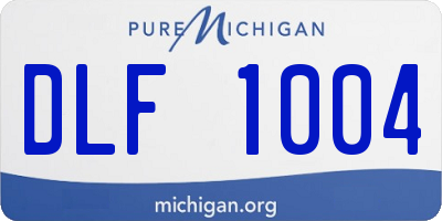 MI license plate DLF1004