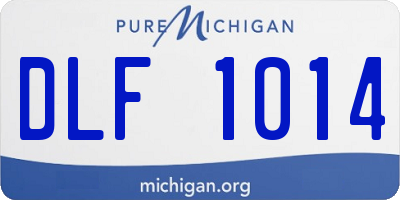 MI license plate DLF1014