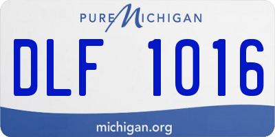 MI license plate DLF1016