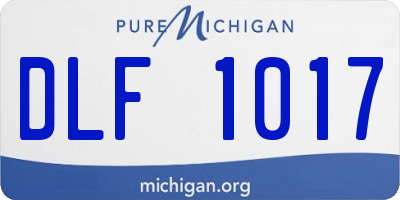 MI license plate DLF1017