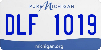 MI license plate DLF1019