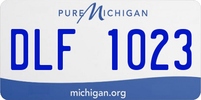 MI license plate DLF1023