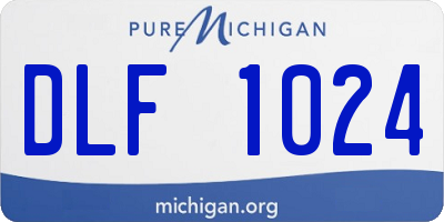 MI license plate DLF1024