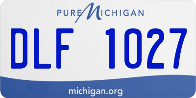 MI license plate DLF1027