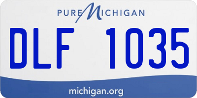 MI license plate DLF1035