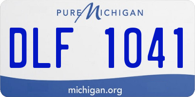 MI license plate DLF1041