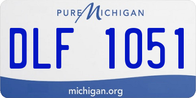 MI license plate DLF1051