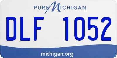 MI license plate DLF1052