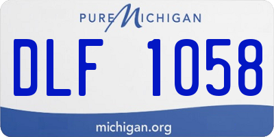 MI license plate DLF1058